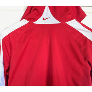 NEW Vintage 90's Nike Red Orange White Track Jacket Windbreaker Womens Sz L